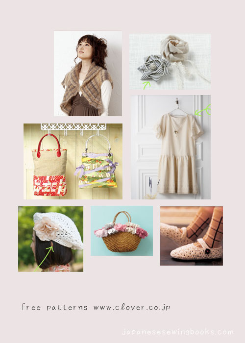 Free Japanese Patterns – Clover » Japanese Sewing, Pattern, Craft 