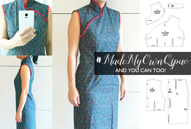 Making adjustments to your Ladies Qipao / Cheongsam / Chinese Dress Free Pattern